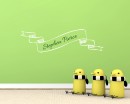 Ribbon Customized Name Vinyl Wall Decal For Children